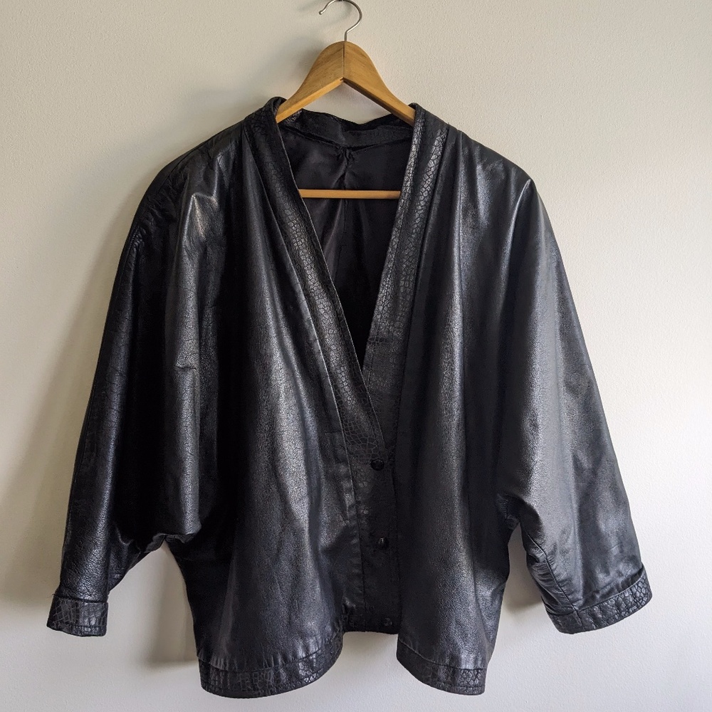 Vintage batwing leather jacket